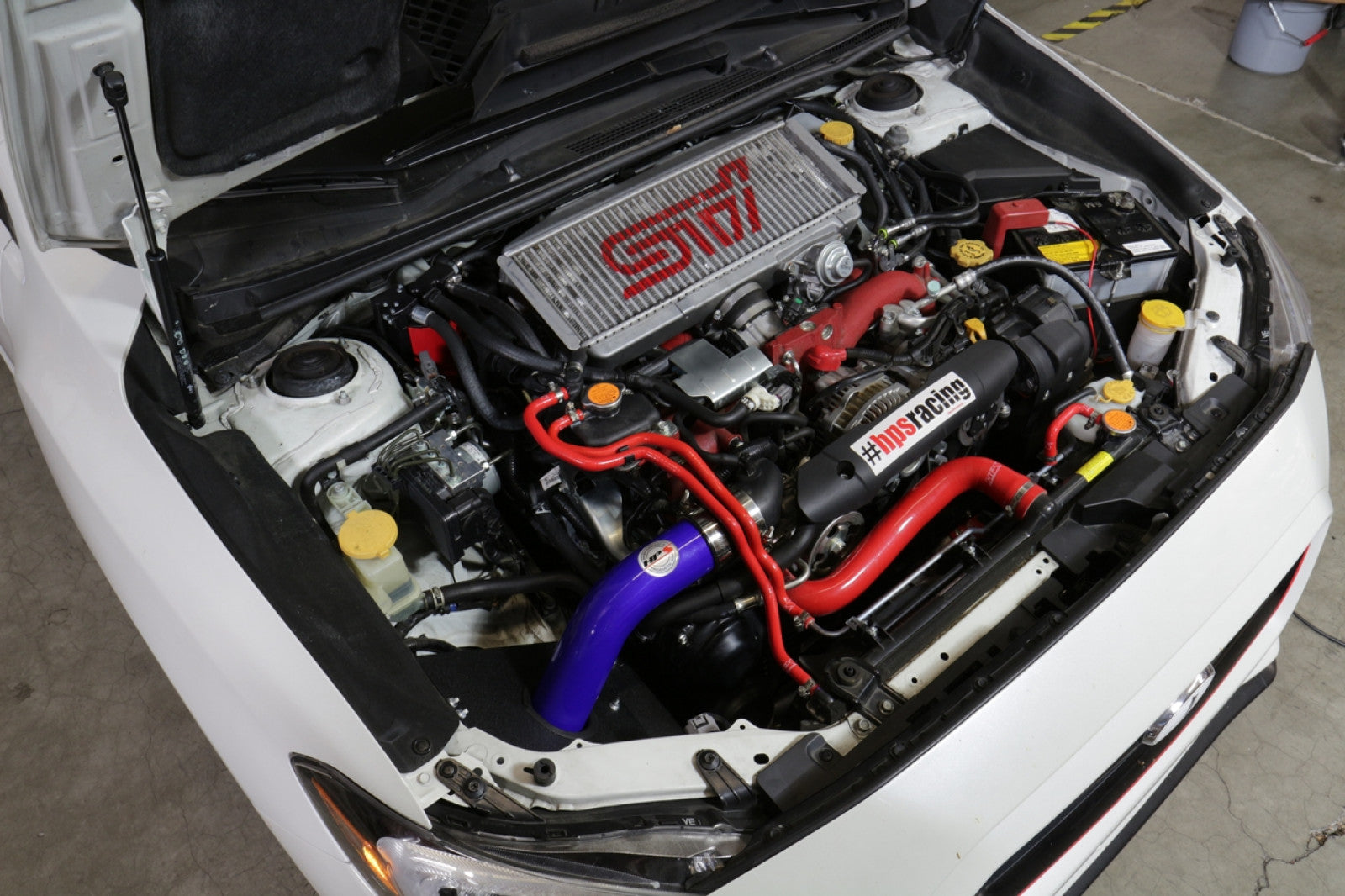 Entrada de aire frío HPS Performance azul para Subaru Impreza WRX STI 2.5L Turbo 15-16