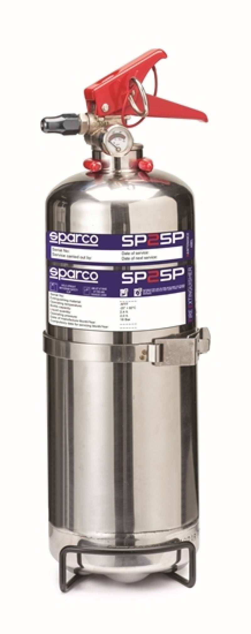 Extintor de acero portátil Sparco de 2 litros