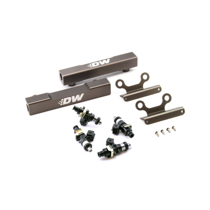 DeatschWerks Kit de actualización del riel de combustible de alimentación superior con inyectores (múltiples aplicaciones Subaru) 