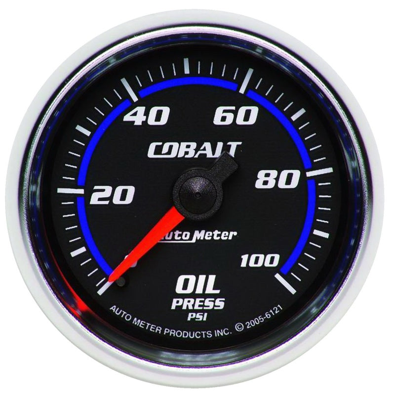 Autometer Cobalt Series 2-1/16'' Manómetro de presión de aceite 0-100PSI