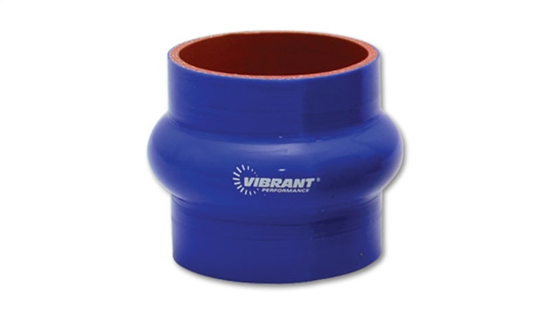 Vibrant 4 Ply Reinforced Silicone Hump Hose Connector - 2in I.D. x 3in long (BLUE)