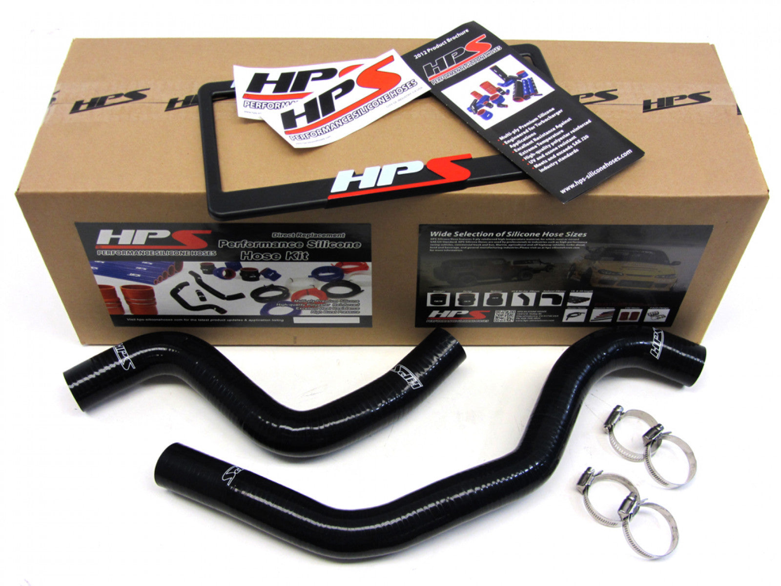 HPS Kit de manguera de radiador de silicona reforzada negra, refrigerante para Mitsubishi Lancer EVO 7 8