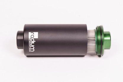 Radium High Flow Fuel Filter - 10 Micron Fine Stainless Cloth (20-0220-03) - JD Customs U.S.A