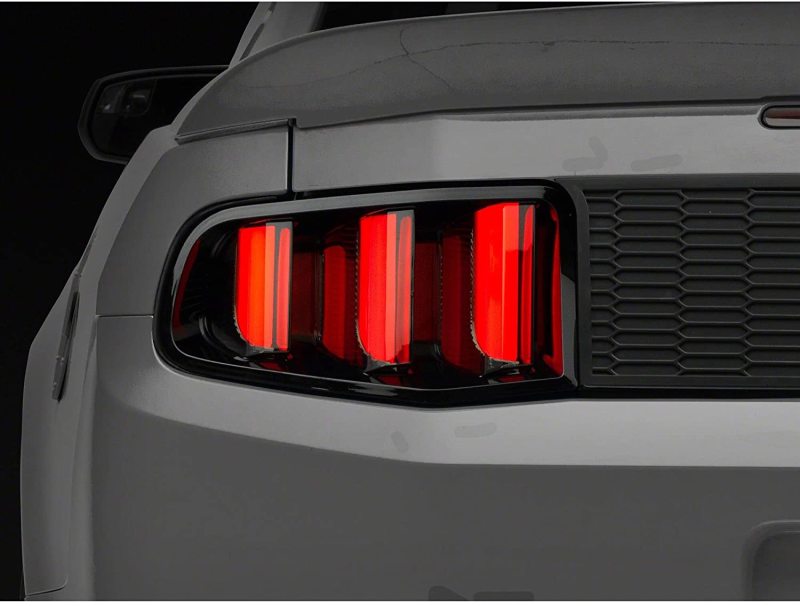 Raxiom Vector V2 LED Tail Lights - Gloss Black Housing\Clear Lens (10-12 Ford Mustang)
