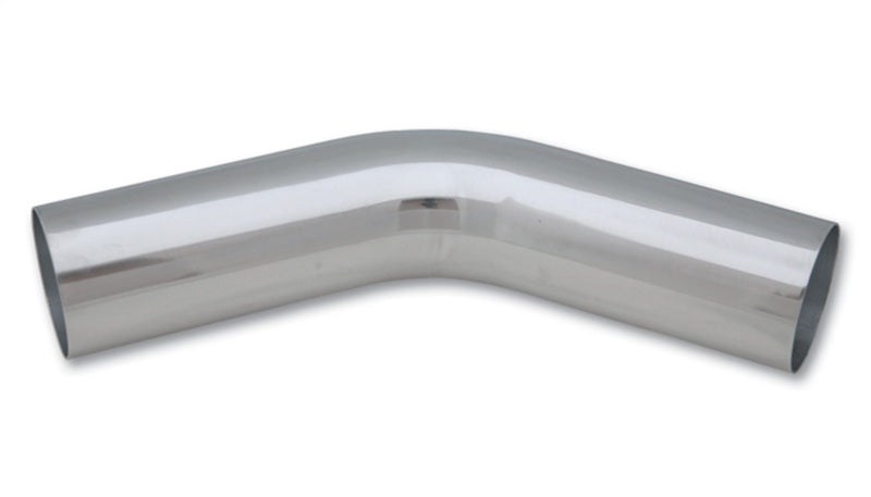 Vibrante tubo de aluminio universal de 2 pulgadas de diámetro exterior (curva de 45 grados) - Pulido