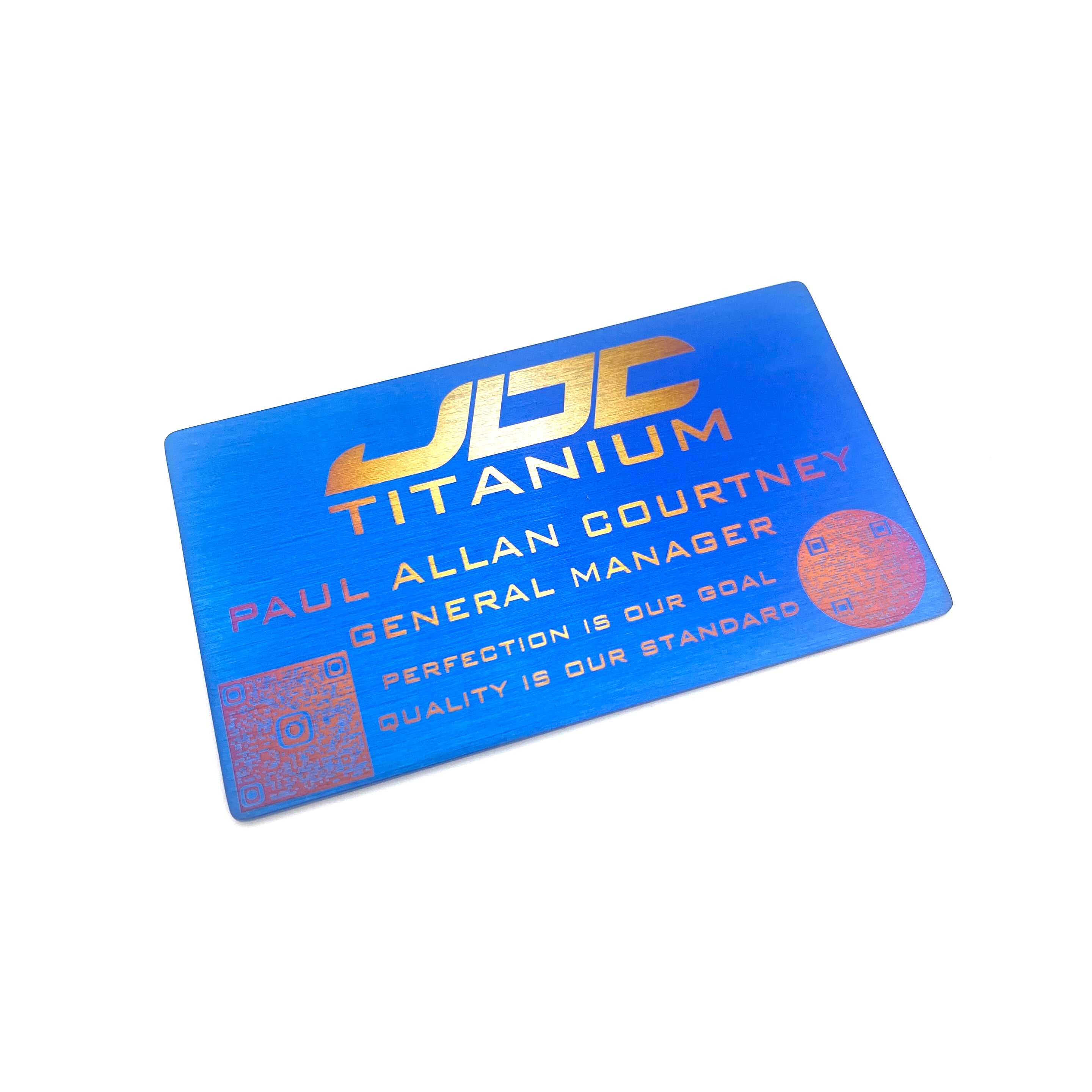 JDC Titanium Business Cards
