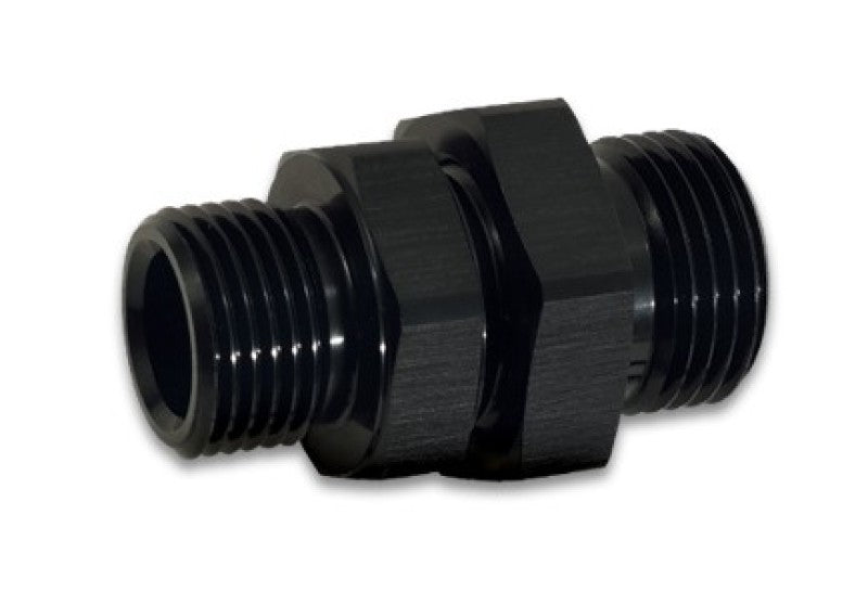 Vibrant -8AN ORB Male to Male Union Adapter - Anodized Black