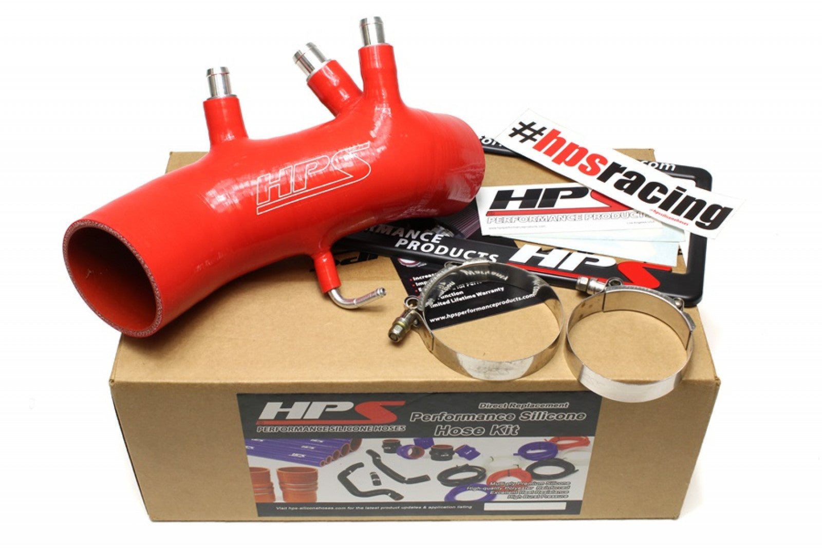 Kit de manguera de admisión de aire MAF con poste de silicona reforzado rojo HPS para Toyota 86-92 Supra 7MGTE Turbo