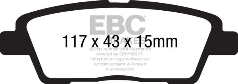 EBC Greenstuff Rear Brake Pads (10-11 Hyundai Genesis 3.8)