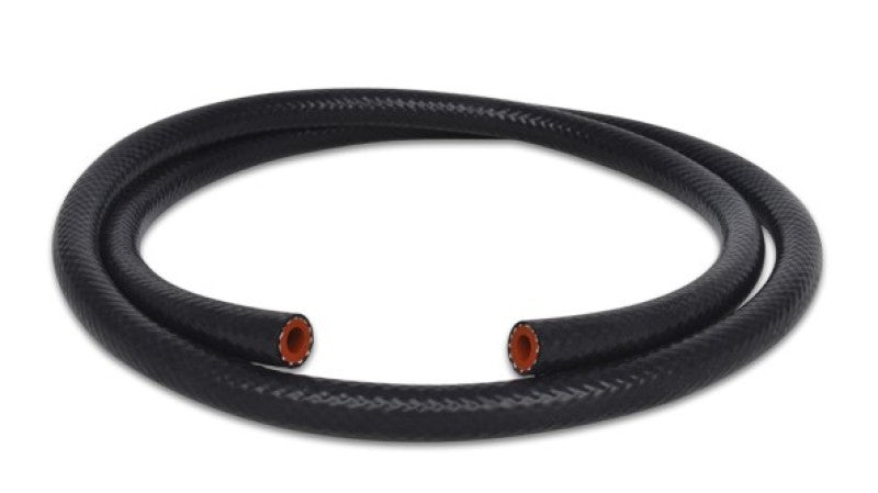Vibrante manguera calefactora de silicona de 1-1/4 pulg. (31,8 mm) de diámetro interior x 170 pies, 1 capa de poliéster reforzado, color negro