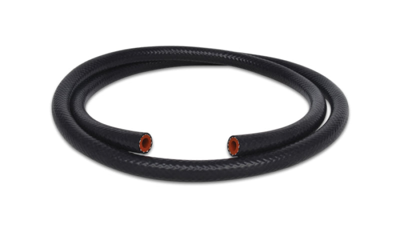 Vibrante manguera de calentador de silicona reforzada de 1 pulg. (25 mm) de diámetro interior x 2 pies, color negro