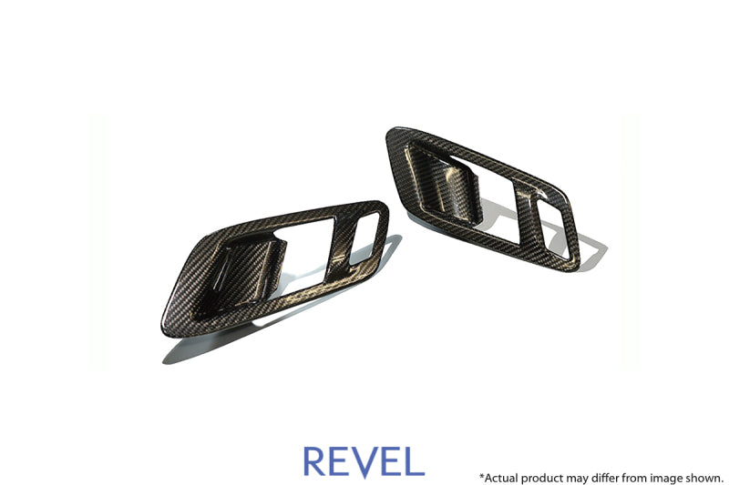 Cubierta de manija de puerta interior de carbono seco Revel GT - 2 piezas (MK5 Supra)