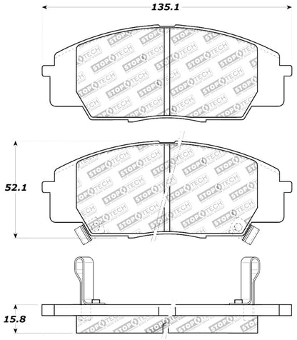 StopTech Sport Brake Pads Front (Multiple Honda/Acura Fitments)