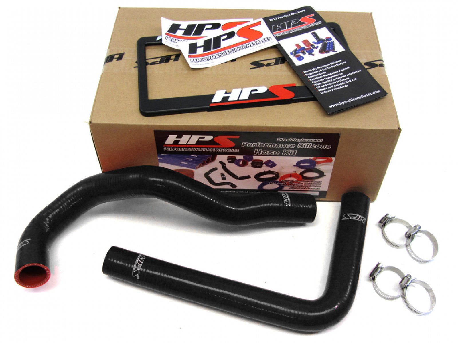 HPS Toyota SC300 Turbo y Supra Turbo Kit de manguera de radiador de silicona reforzada de alta temperatura refrigerante OEM reemplazo - Negro