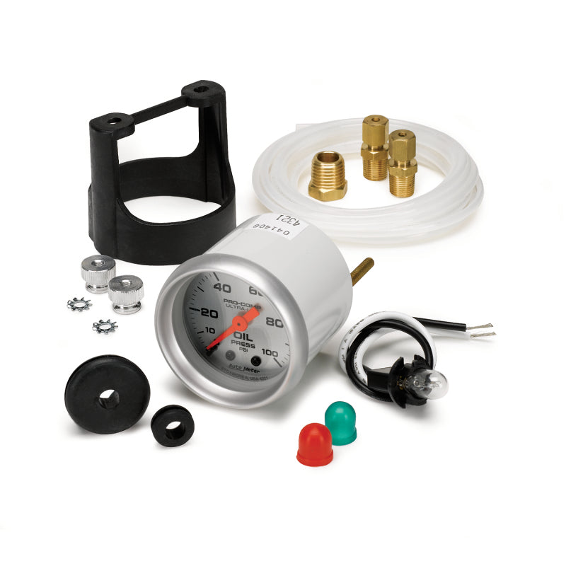 Autometer Ultra-Lite Series 2-1/16'' Oil Pressure 0-100 PSI Gauge