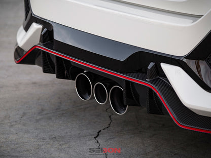 Seibon OEM Carbon Fiber Diffuser (17+ Civic Type R)