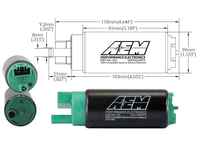 AEM E85-Compatible High Flow In-Tank Fuel Pump (Universal) - JD Customs U.S.A