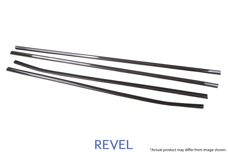Revel GT Dry Carbon Window Outer Trim - 4 Pieces (15+ WRX/STI)
