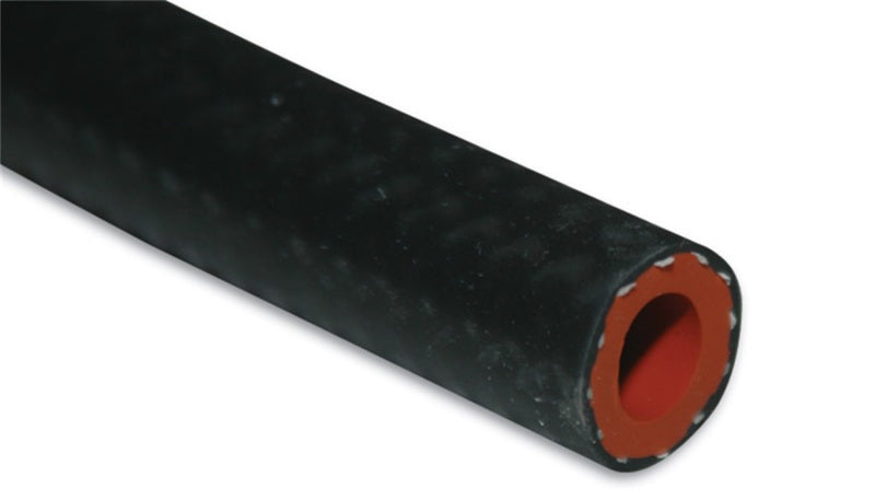 Vibrante manguera de calentador de silicona reforzada de 1/4 pulg. (6 mm) de diámetro interior x 20 pies, color negro