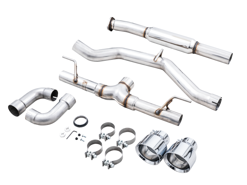 AWE Track Edition Cat-Back Exhaust - Chrome Silver Tips (BRZ/GR86/FRS/86)