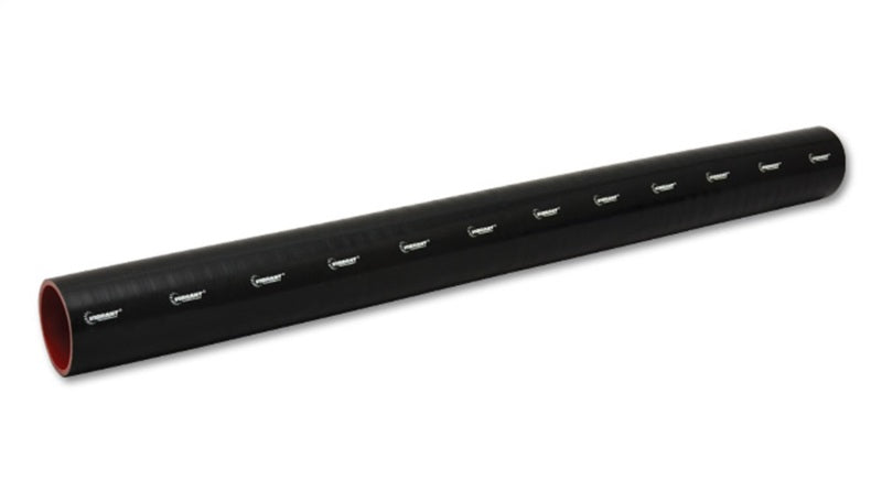 Acoplamiento de manguera recto de silicona reforzada de 4 capas, vibrante, 1,5 pulgadas de diámetro interior x 36 pulgadas de largo (negro)