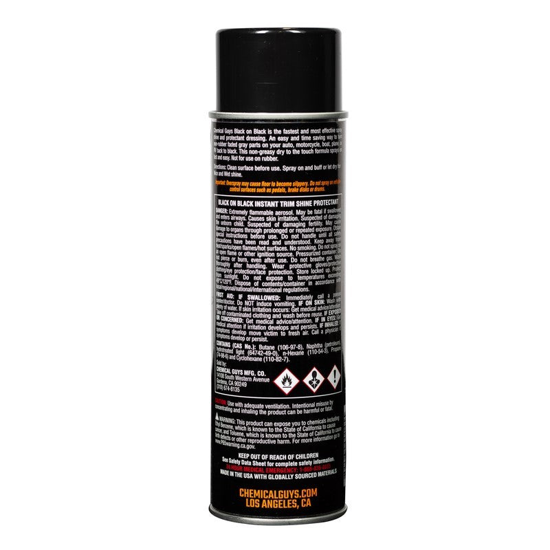 Chemical Guys Black on Black Instant Trim Shine Spray Dressing - 11oz (P6)