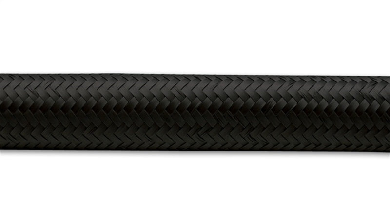 Vibrante -12 AN Manguera flexible trenzada de nailon negro de 0,68 pulgadas de diámetro interior (rollo de 50 pies)