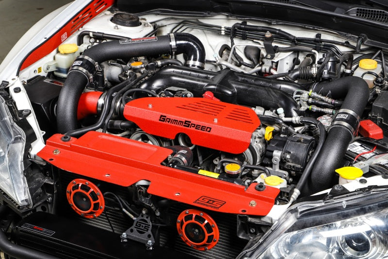 GrimmSpeed ​​2008-2014 Subaru WRX Kit de intercooler de montaje frontal, núcleo negro/tubo negro o rojo