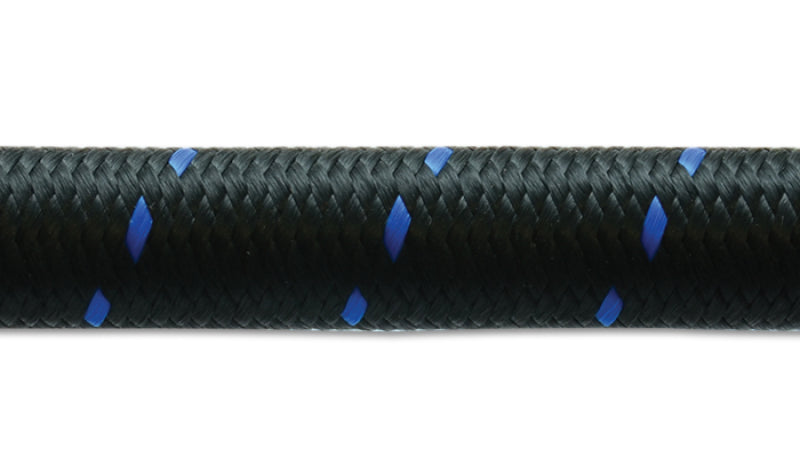 Vibrante -10 AN Manguera flexible trenzada de nailon negro/azul de dos tonos (rollo de 2 pies)