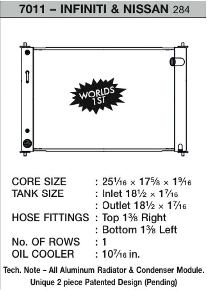 CSF A/T Radiator (08 - 17 Nissan 370Z) - CSF