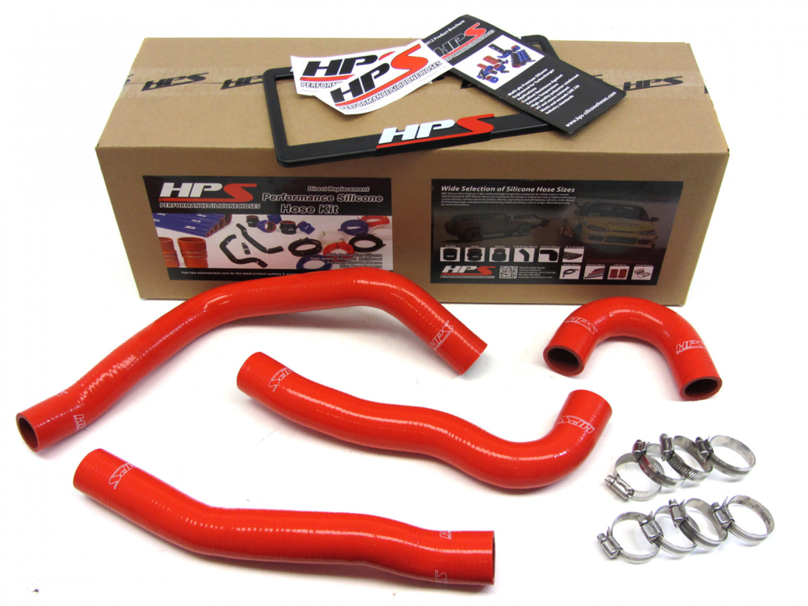 Kit de manguera de radiador de silicona reforzada HPS, refrigerante, color rojo, para Mitsubishi Lancer EVO 10