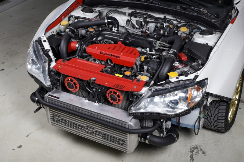 GrimmSpeed ​​2008-2014 Subaru WRX Kit de intercooler de montaje frontal núcleo crudo/tubo negro o rojo