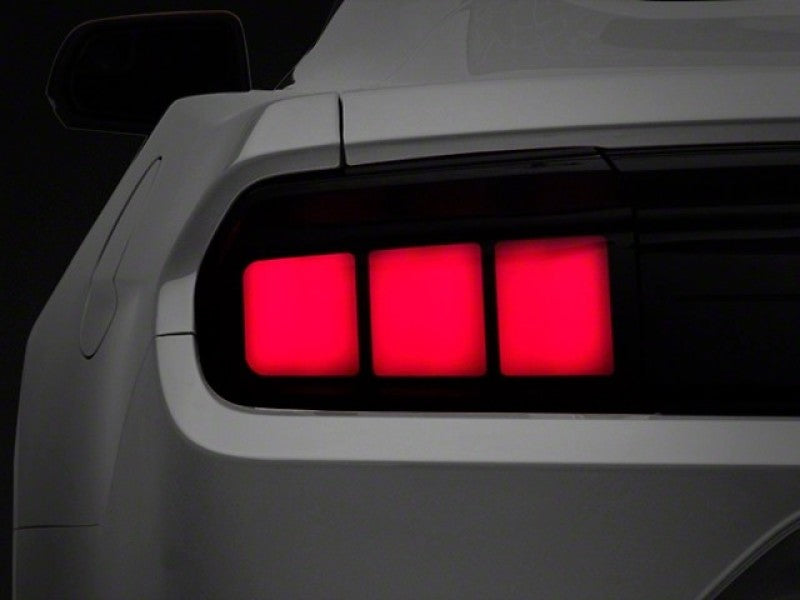 Raxiom Profile LED Tail Lights - Gloss Black Housing Smoked Lens (15-22 Ford Mustang)