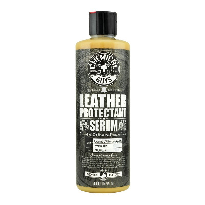 Chemical Guys Leather Serum Acondicionador de aspecto natural y revestimiento protector - 16 oz (P6)