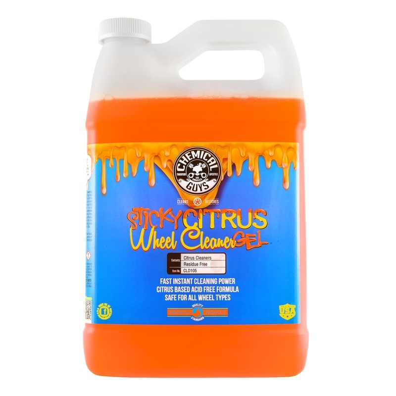 Gel limpiador de llantas y llantas Sticky Citrus de Chemical Guys, 1 galón (P4)