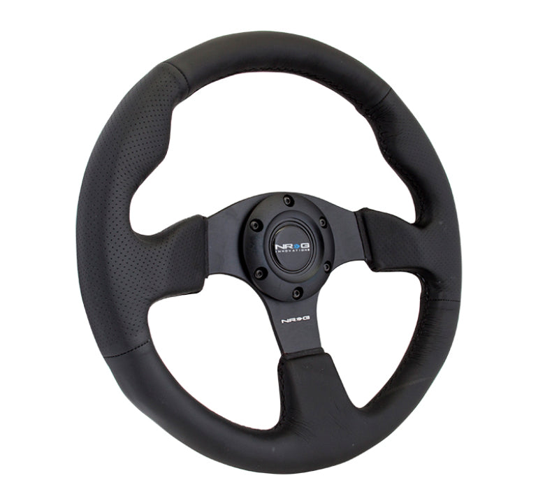 NRG 320mm Sport Leather Steering Wheel w/ Red Stitching