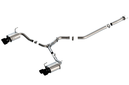 Borla 3in S - Type Catback Exhaust - 2.5in Black Chrome Tips (15 - 19 Subaru WRX/STI) - Borla