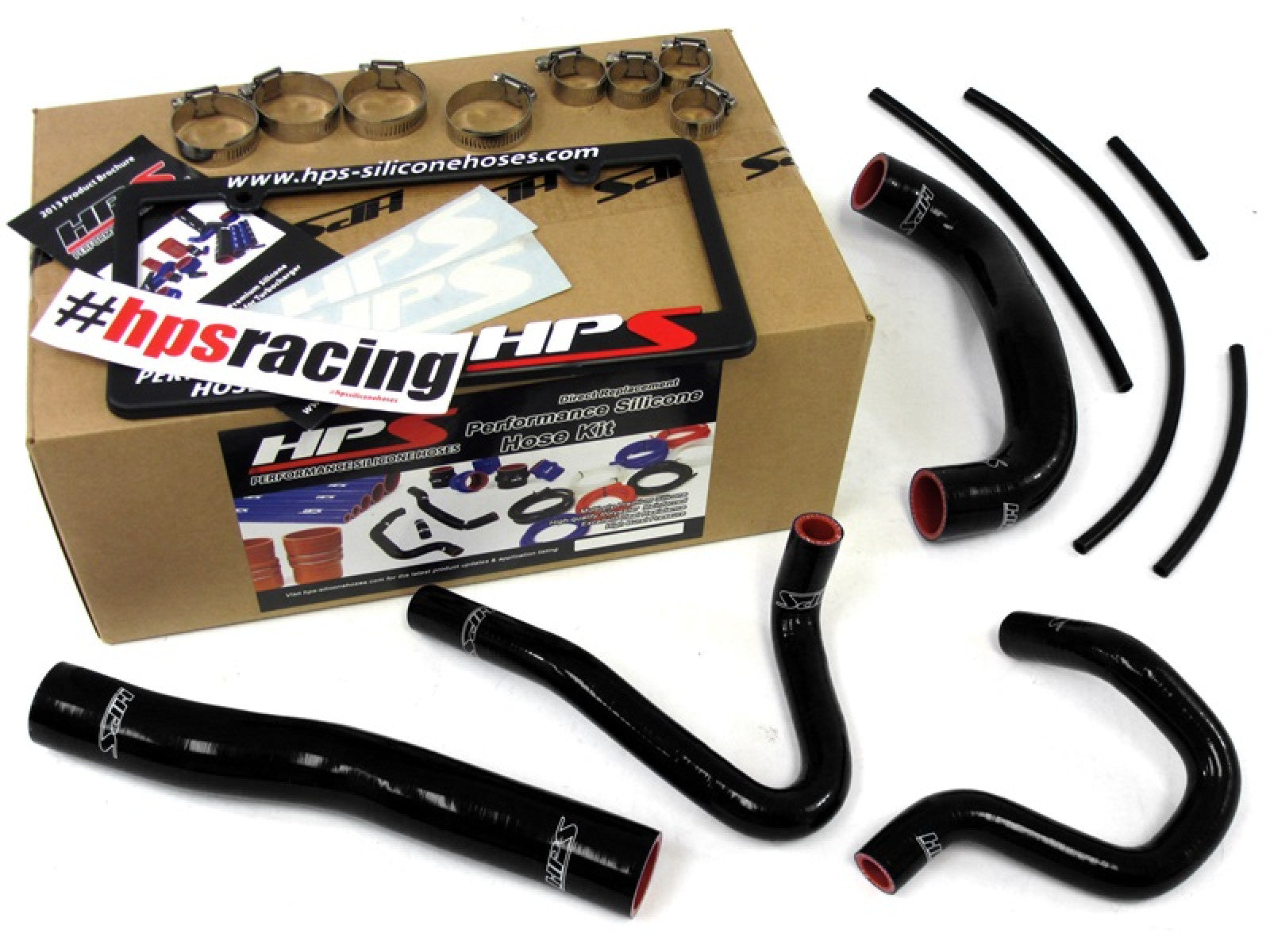 Kit de manguera de calentador de radiador de silicona negra reforzada HPS, refrigerante para Hyundai 13-14 Genesis Coupe 2,0 T Turbo 4Cyl