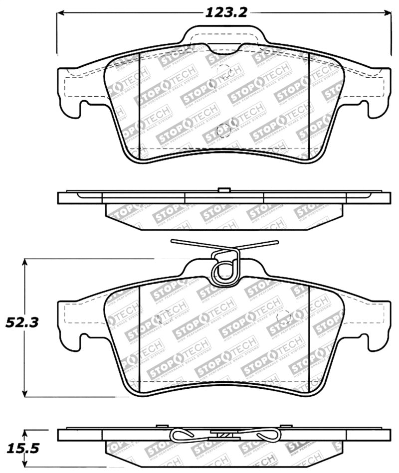Pastillas de freno traseras StopTech Performance (Mazda 3)