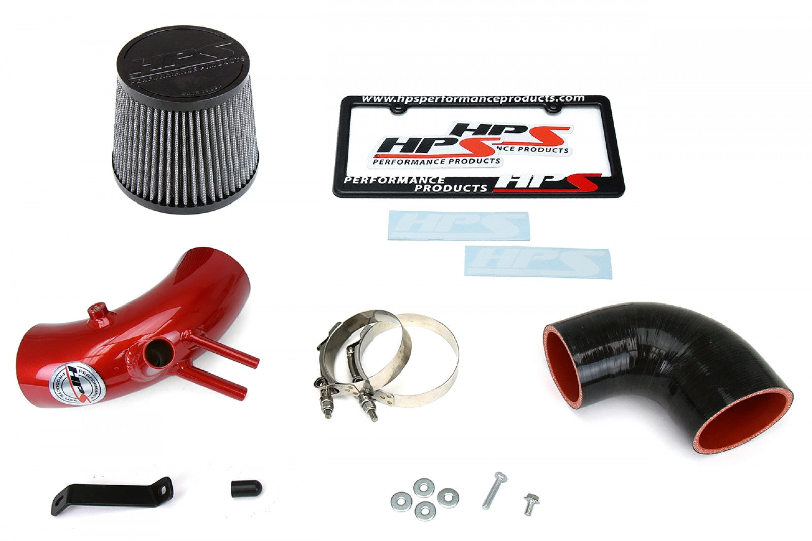 Entrada de aire HPS Performance Red Shortram para Hyundai Genesis Coupe Turbo 13-14