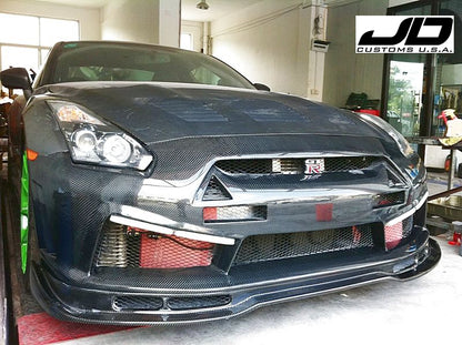 JDC LP スタイル カーボンファイバー フロントバンパー (09-15 R35 GT-R)