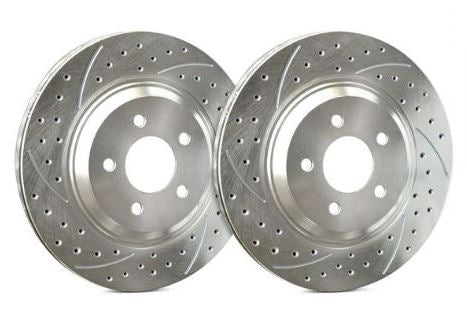 SP Performance Double Drilled and Slotted Rotors with ZRC Coating | Rear Pair (Evo 8/9)