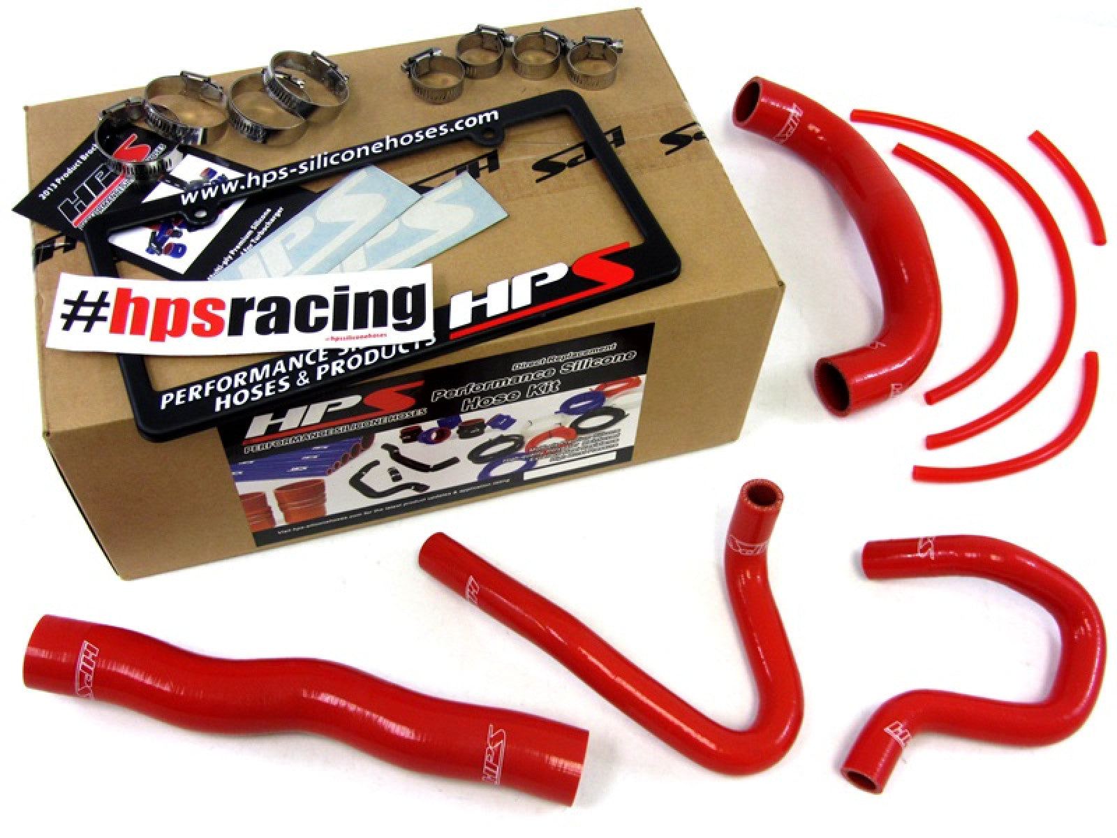 HPS Reinforced Red Silicone Radiator   Heater Hose Kit Coolant for Hyundai 13-14 Genesis Coupe 2.0T Turbo 4Cyl