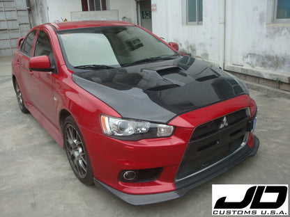 JDC FQ400 Style Carbon Fiber Hood (Evo X)