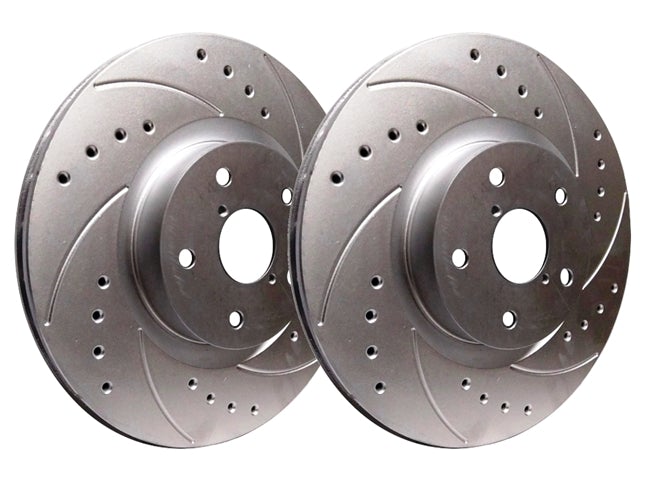 SP Performance Drilled And Slotted Rotors with ZRC Coating | Rear Pair (Evo X)