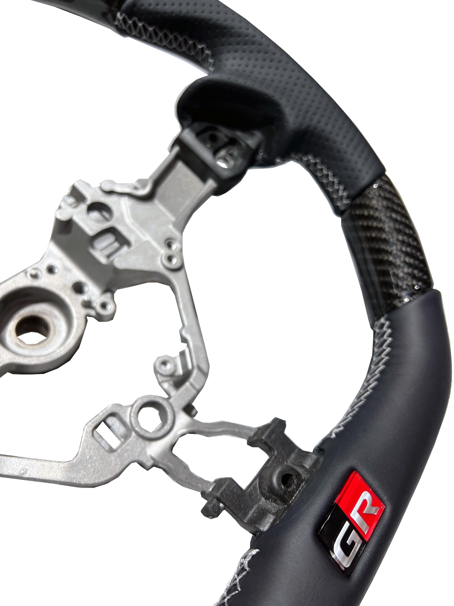 Rexpeed Carbon Fiber Black Leather Steering Wheel (22+ GR86/BRZ)