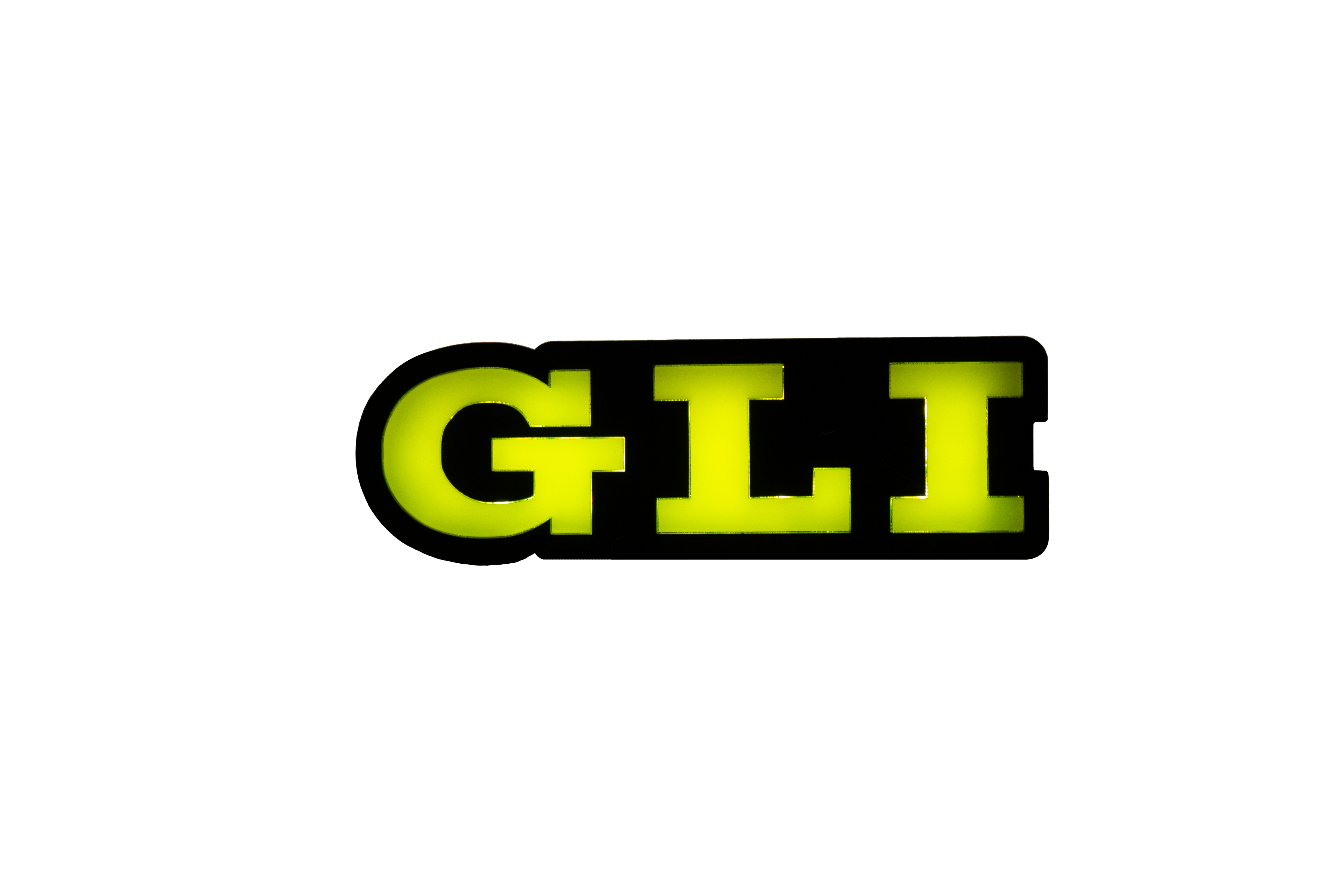 Insignia GLI con logotipos iluminados 