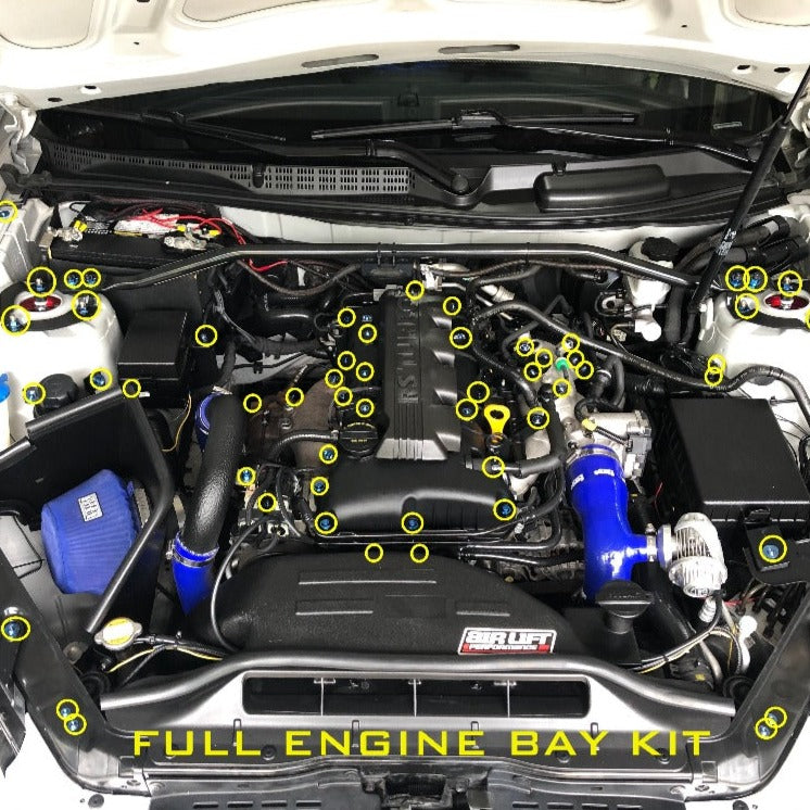 JDC Titanium Engine Bay Hardware Replacement Kit (Hyundai Genesis Coupe 2.0T BK1)
