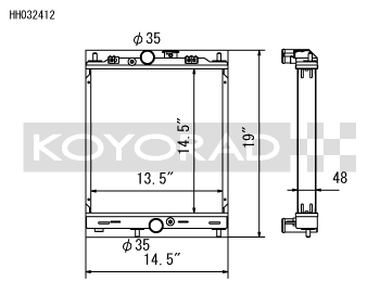 Koyo Aluminum Half Radiator Race Only (Evo 8/9)