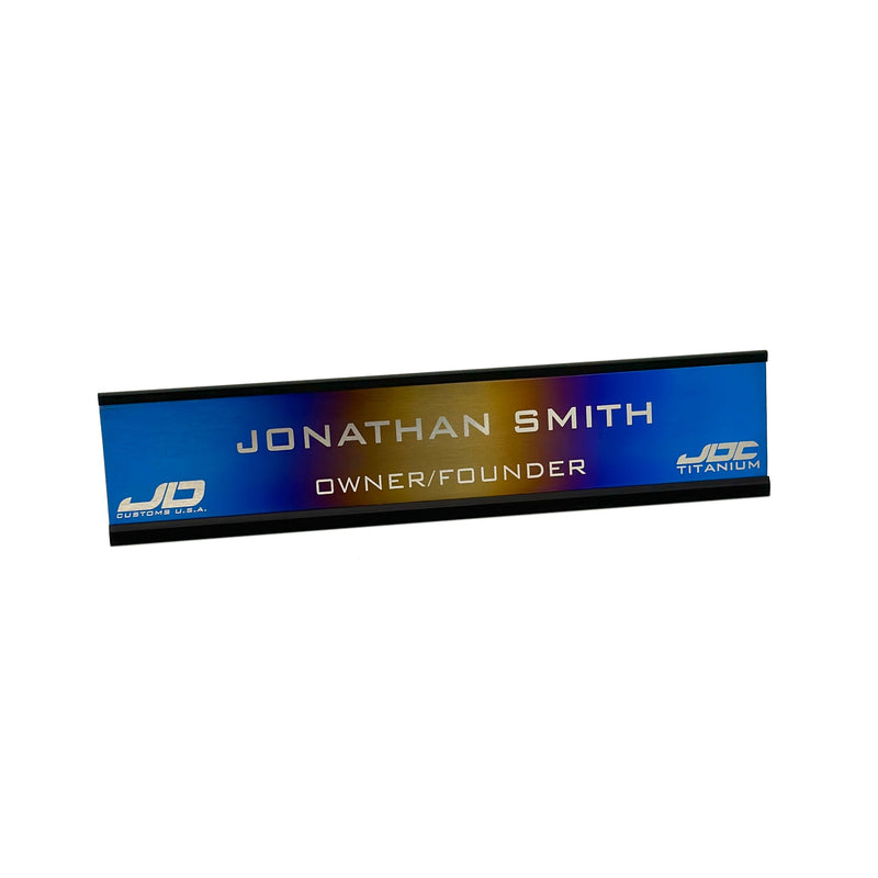 JDC Titanium Desk Name Plate